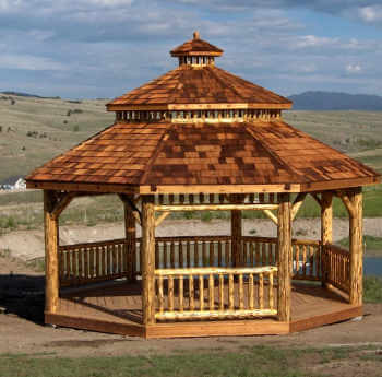 Log Octagon Gazebo Kit #5